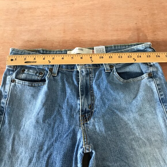 Levi's 519 Flare Jeans Women 11M Blue Mid Rise Medium Wash Stretch Skater Grunge - Picture 9 of 12